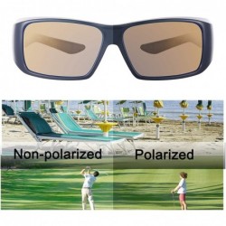 Wrap Unisex Polarized Fit Over Glasses Sunglasses with Mirrored Lens for Driving- Fishing- Hiking- Climbing - CA18T33RQEK $19.97