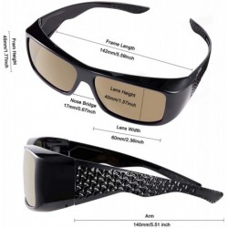 Wrap Unisex Polarized Fit Over Glasses Sunglasses with Mirrored Lens for Driving- Fishing- Hiking- Climbing - CA18T33RQEK $19.97