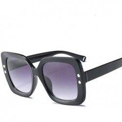 Oversized Vintage Big Square Sunglasses Women Oversized Sun Glasses Female Lady Shades UV400 - Gray - CI19994M8H9 $14.02