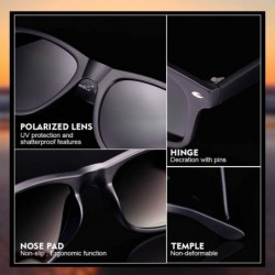 Sport Retro Classic Polarized UV 400 Sunglasses for Men P201907 - Black/G15 - C018IHYU4OT $12.21
