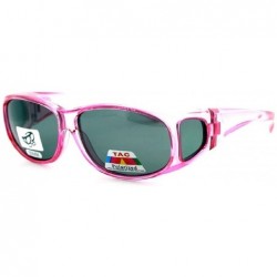 Goggle 2 Extra Small Polarized Fit Over Sunglasses Wear Over Eyeglasses - Pink / Teal - CB12LMD5PUP $24.78