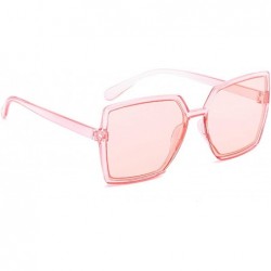 Oversized Vintage style Irregular Sunglasses for Men or Women plastic AC UV 400 Protection Sunglasses - Pink - CV18SASL5EE $1...