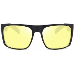 Goggle Nearsighted Night Vision Polarized Sunglasses Men yellow Lens anti-glare Vintage Oversized Myopia Glasses - C418XR2IT2...