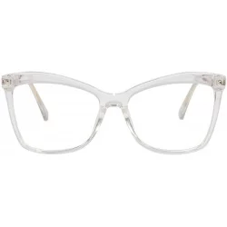 Square Womens Cat Eye Transparent Frame Mod Sunglasses Eyeglasses - Updated Transparent - CG1928U62LN $31.68