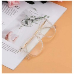 Square Womens Cat Eye Transparent Frame Mod Sunglasses Eyeglasses - Updated Transparent - CG1928U62LN $13.52