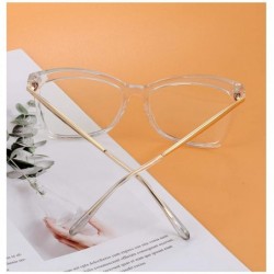 Square Womens Cat Eye Transparent Frame Mod Sunglasses Eyeglasses - Updated Transparent - CG1928U62LN $13.52
