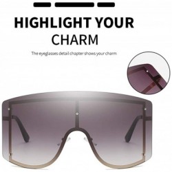 Oversized Oversized Gradient Sunglasses Anti-UV400 Cycling Goggle Men Women for Driving Fishing Baseball Running Hiking - CB1...