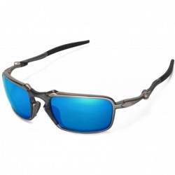 Shield Replacement Lenses Badman Sunglasses - Multiple Options Available - Ice Blue Coated - Polarized - CZ126QPRZX9 $16.60
