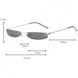 Oval Small Oval Sunglasses For Small Face Women And Men Cat Eye Sun Glasses UV400 - C6 - C01900HRD20 $8.99