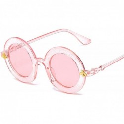 Aviator Retro Small Round Sunglasses Women Vintage Brand Shades Metal Color Sun Glasses Fashion Designer Lunette - Pink - CA1...