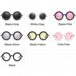 Aviator Retro Small Round Sunglasses Women Vintage Brand Shades Metal Color Sun Glasses Fashion Designer Lunette - Pink - CA1...