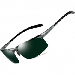 Sport Mens Polarized Carbon Fiber Sunglasses UV Protection Sports Fishing Driving Sunglasses for Men Al-Mg Frame - CF199A06GM...