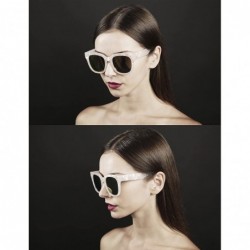 Oversized 103 Premium Oversize Womens Mens Mirror Funky Fashion Candy Sunglasses - Mirrored - CW17YQ2IHAA $29.15