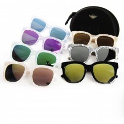 Oversized 103 Premium Oversize Womens Mens Mirror Funky Fashion Candy Sunglasses - Mirrored - CW17YQ2IHAA $10.80