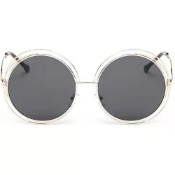 Round Fashion Men Womens Sunglasses UV 400 Retro Vintage Round Frame Glasses - B - CA196E8ZRLE $13.12
