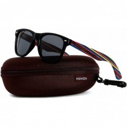 Sport Wood Sunglasses Polarized for Men Women Uv Protection Wooden Bamboo Frame Mirrored Sun Glasses SERRA - C218IGG0MWS $20.30