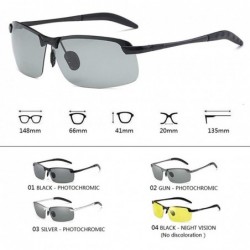 Rectangular Sunglasses Men Polarized Driving Glasses Male Change Color Sun Glasses Day Night Vision Driver's Eyewear - CV194O...