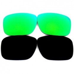 Oversized Replacement Lenses Holbrook Black&Emerald Green Color Polorized 2 Pairs-FREE S&H. - Black&green - CM127WJBZK7 $31.51