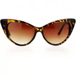Oversized Womens 20s Classic Mod Retro Vintage Style Cat Eye Sunglasses - Tortoise - CD12HHXSHOZ $12.14
