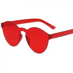 Rimless Candy Color Rimless Color Transparent Unisex Sunglasses - 5 - CT198QUHY4K $19.73
