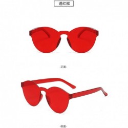 Rimless Candy Color Rimless Color Transparent Unisex Sunglasses - 5 - CT198QUHY4K $19.73