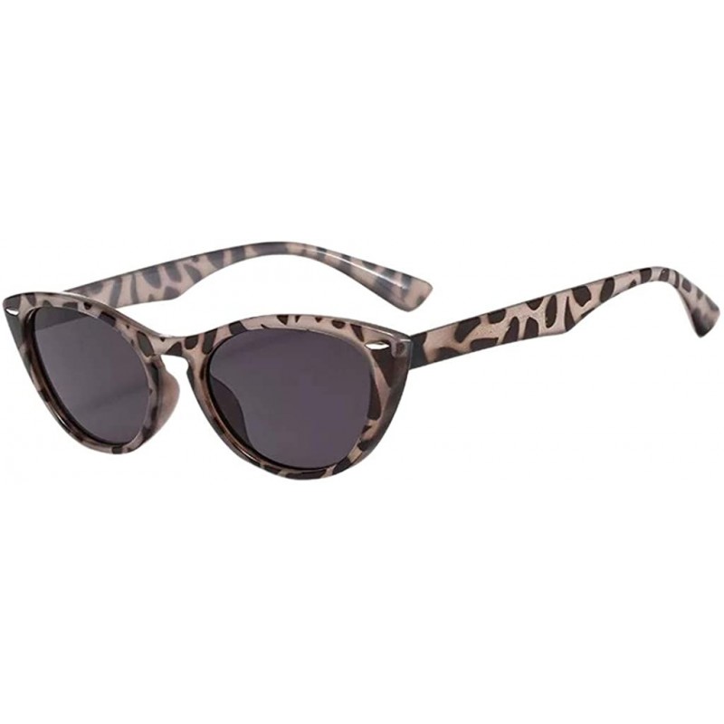 Goggle Women Fashion Sunglasses Cat Eye Sun Glasses Retro Leopard Eyewear Sun Glasses - C - CF18TQZ0G0Z $7.44