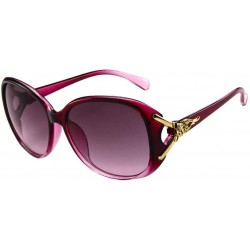 Round Rose Big Frame Vintage Sunglasses for Mens Womens-Retro Round Mirrored Lens Eyeglasses (Purple) - Purple - C7190C6E0ZK ...