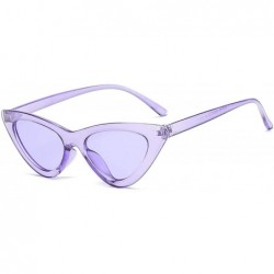 Cat Eye Polarized Sunglasses for Women Cat Eye Retro Style UV Protection - Purple - C618TSUGGH4 $31.06