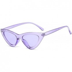 Cat Eye Polarized Sunglasses for Women Cat Eye Retro Style UV Protection - Purple - C618TSUGGH4 $28.10