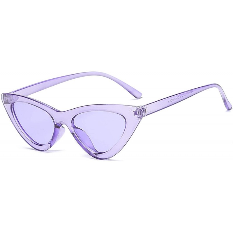 Cat Eye Polarized Sunglasses for Women Cat Eye Retro Style UV Protection - Purple - C618TSUGGH4 $16.27