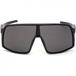Oversized Oversized Super Shield Mirrored Lens Sunglasses Retro Flat Top Matte sunglasses One Piece Sport Glasses Men Women -...
