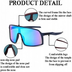 Oversized Oversized Super Shield Mirrored Lens Sunglasses Retro Flat Top Matte sunglasses One Piece Sport Glasses Men Women -...