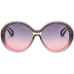 Round Women Men Classic Gradient Brand Big Frame Sun Glasses Female Vintage Round Sunglass Goggles UV400 - C1 - CH18W8UZC4K $...