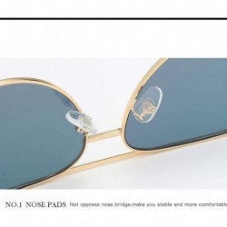 Shield QUAY X Desi Perkins Key Sahara Fade Sunglasses Mini Aviator - Gold Blue Pink - CG18YZ5GTTT $8.68
