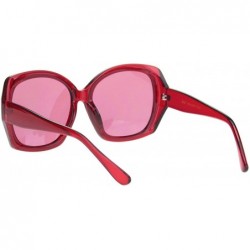 Butterfly Womens Mod Oversize Plastic Butterfly Chic Sunglasses - Red Pink - CL18MGSNXTN $8.36