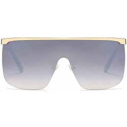 Rimless 2019 New Trending Unisex Oversized Square Sunglasses Rimless One Piece Goggle Eyewear UV400 - Gold - CG18MG2EM2Y $16.47