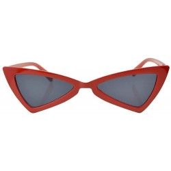 Cat Eye Multicolors Exaggerated Triangle Cat Eye Plastic Fancy Lady Sunglasses with Sunglasses Case - Red Gray - C018CSQC4XI ...