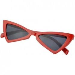 Cat Eye Multicolors Exaggerated Triangle Cat Eye Plastic Fancy Lady Sunglasses with Sunglasses Case - Red Gray - C018CSQC4XI ...