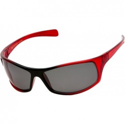 Sport Polarized Wrap Around Sports Sunglasses - Red - Smoke - CD18CSW0HUW $10.29