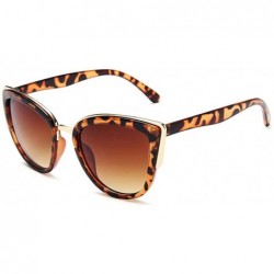 Wrap Fashion cat eye sunglasses classic retro fashion style - Leopard-brown - C31997GISHY $36.51