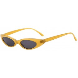 Rectangular Cat Eye Sunglasses Clout Goggles Vintage Mod Style Retro Kurt Cobain Cateye (C) - C - CS18CTAO30T $17.75