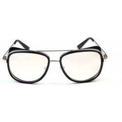 Goggle Classic steampunk sunglasses street style Men/Women Sunglasses Vintage goggle - Black/Silver - C718539TD8X $12.64