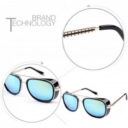 Goggle Classic steampunk sunglasses street style Men/Women Sunglasses Vintage goggle - Black/Silver - C718539TD8X $12.64