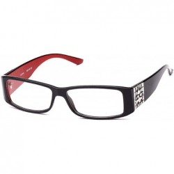 Oversized Thick Frame Nerd Cosplay Plastic Fashion Glasses - 1812 Black/Red - CP117Q3H1W1 $9.16