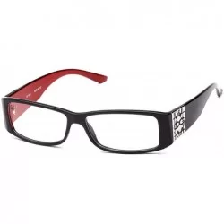 Oversized Thick Frame Nerd Cosplay Plastic Fashion Glasses - 1812 Black/Red - CP117Q3H1W1 $19.67