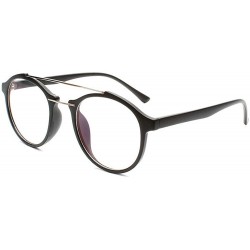 Round Transition Sunglasses Photochromic Myopia Glasses Men Round Retro Double beam Eyeglasses Frames - CC18A50QRAG $18.39