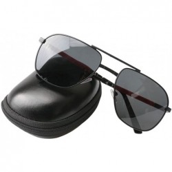 Sport Limited Edition Metal Alloy Frame Folding Compact Pocket Aviator Sunglasses - Black - C112EJZX4CT $17.61