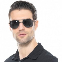 Sport Limited Edition Metal Alloy Frame Folding Compact Pocket Aviator Sunglasses - Black - C112EJZX4CT $17.61