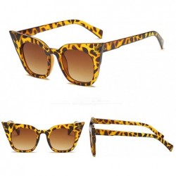Semi-rimless Womens Fashion Cateye Sunglasses UV400 Protection - Retro Polarized Classic Stylish Style - A - CR196U4C86X $8.10