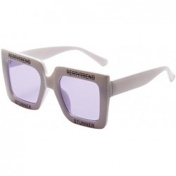 Rimless Womens Sunglasses ?? Vintage Square Frame Shades Sun-Glasses UV400 Protection Glasses - Purple - CI18DTUR52I $15.70